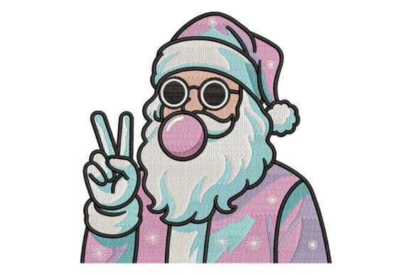 Cool Santa Bubblegum Embroidery