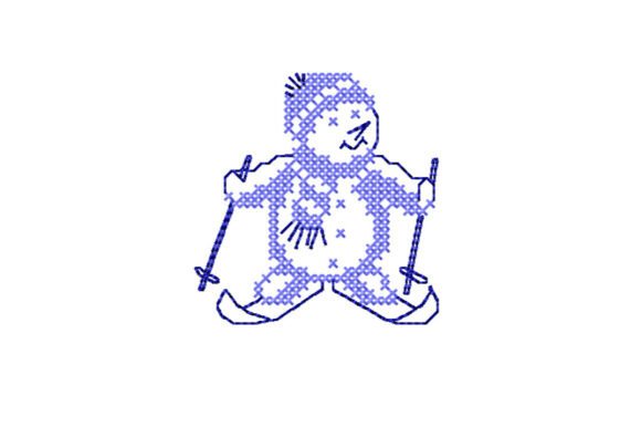 Cristmas Snowman Embroidery Design