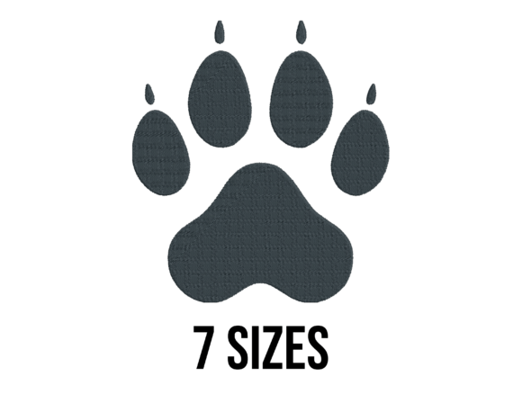 Cute Paw Print Embroidery Design
