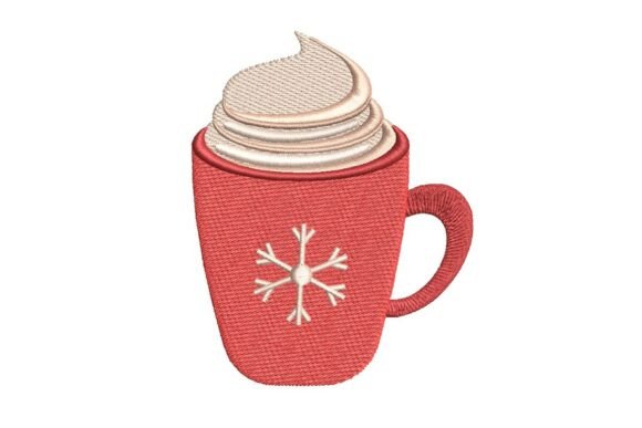 Festive Snowflake Mug Embroidery Design