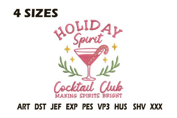 Holiday Spirit Embroidery Design