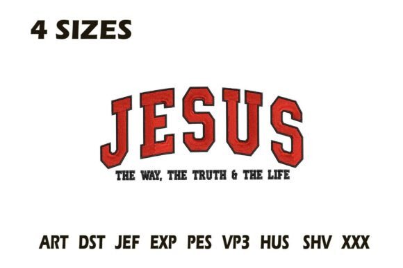 Jesus the Way Embroidery Design