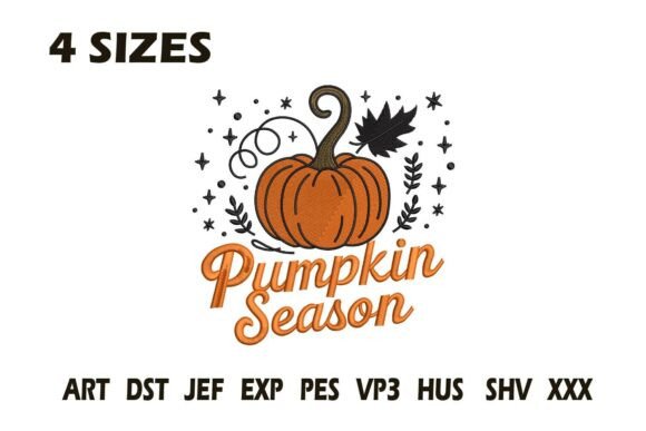 Pumpkin Season Embroidery Design