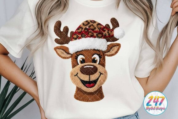 Reindeer Crochet Yarn Embroidery Knitted